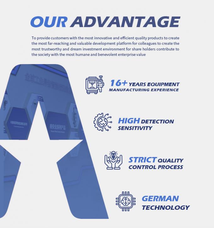 نفق ناقل عالي الحساسية بشاشة لمس كاشف معادن غذائية دقيق الكشف 7