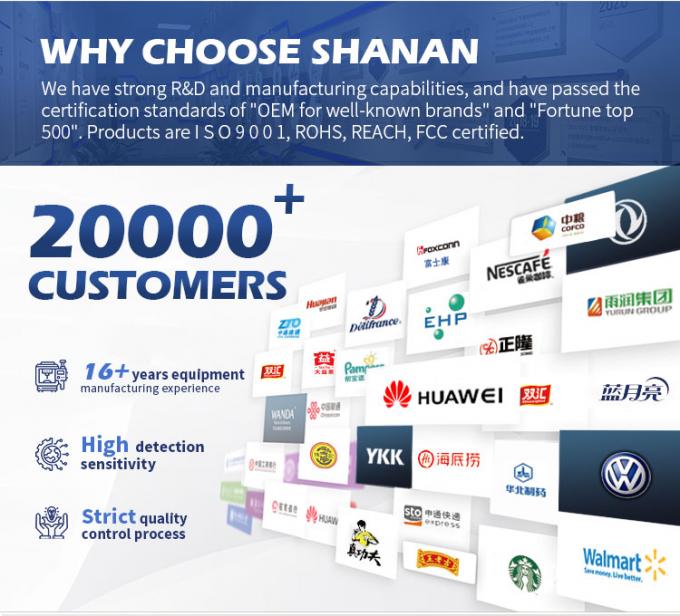 الصف الغذائي الجودة سهلة الاستخدام شريط نقل كاشف المعادن مع الرفض معتمد على معايير ISO 3